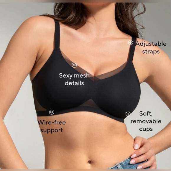 Honeylove Liftwear Crossover Bra Blue Navy  Size 3X - Picture 15 of 16